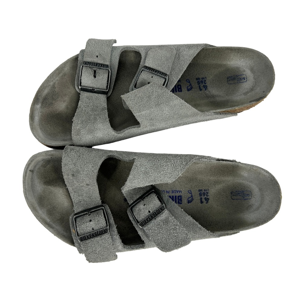 Birkenstock Arizona Soft Footbed Suede Sandals Pure Sage 41 L10 M8